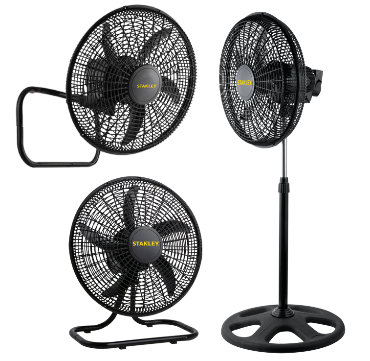 Ventilador de pedestal 3 en 1 de 18″ / 46 cm